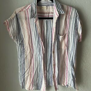 Altar'd State Multicolor Striped Shirt